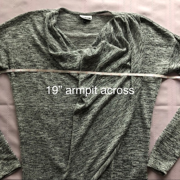 NOISY MAY Crossover Grey lightweight coastal pullover front cowl neck sweater - Picture 5 of 10